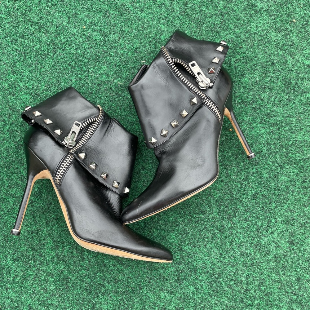 Manolo Blahnik  studded ankle boots